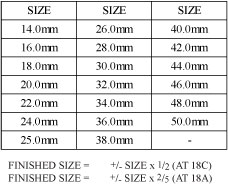 Size Table