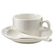 Co-m Cup saucer and spoon Co-m Cup saucer and spoon
