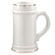 G-P3 White Ceramic Beer Mug gold trim G-P3 White Ceramic Beer Mug gold trim