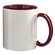 M-003 White Mug Coloured Interior and Handle M-003 White Mug Coloured Interior and Handle