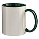 M-003 White Mug Coloured Interior and Handle M-003 White Mug Coloured Interior and Handle
