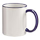M-03 White Mug Colouered rim and handle M-03 White Mug Colouered rim and handle